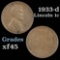 1933-d Lincoln Cent 1c Grades xf+