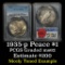 PCGS 1935-p Peace Dollar $1 Graded ms62 By PCGS