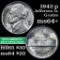 1942-p Jefferson Nickel 5c Grades Choice+ Unc