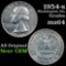 1954-s Washington Quarter 25c Grades Choice Unc