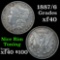 1887/6-p Morgan Dollar $1 Grades xf