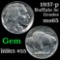 1937-p Buffalo Nickel 5c Grades GEM Unc