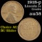 1918-p Lincoln Cent 1c Grades Choice AU/BU Slider