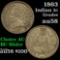 1863 Indian Cent 1c Grades Choice AU/BU Slider