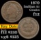 1870 Indian Cent 1c Grades f, fine (fc)