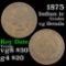 1875 Indian Cent 1c Grades vg details