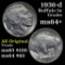 1936-d Buffalo Nickel 5c Grades Choice+ Unc