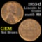 1955-d Lincoln Cent 1c Grades GEM Unc RB