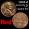 1961-d Lincoln Cent 1c Grades Choice Unc RD