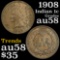 1908 Indian Cent 1c Grades Choice AU/BU Slider