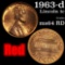 1963-d Lincoln Cent 1c Grades Choice Unc RD