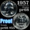 1957 Washington Quarter 25c Grades GEM++ Proof