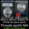 PCGS 2013-w Silver Eagle Dollar $1 Graded ms70 by pcgs