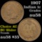 1907 Indian Cent 1c Grades Choice AU/BU Slider