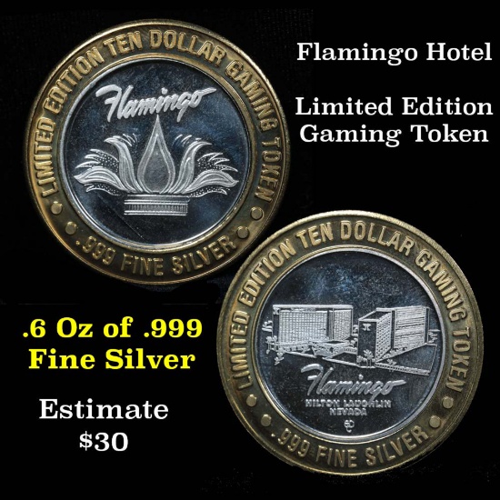 Flamingo Hotel Casino Token with Silver Inset