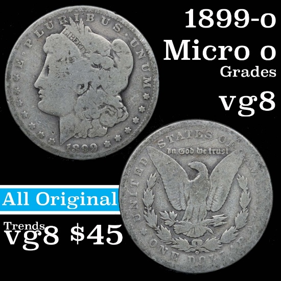 1899-o micro o Morgan Dollar $1 Grades vg, very good