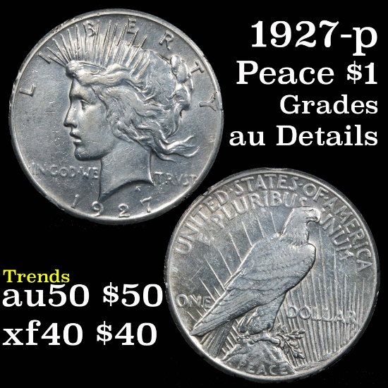 1927-p Peace Dollar $1 Grades AU Details