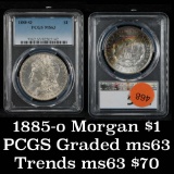 PCGS 1885-o Morgan Dollar $1 Graded ms63 By PCGS