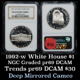 NGC 1992 W WHITE HOUSE Modern Commem Dollar $1 Graded pr69 DCAM by ngc