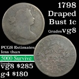 1798 Draped Bust Large Cent 1c Grades vg, very good