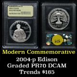 2004 P EDISON modern commem $1 Graded GEM++ Proof Deep Cameo, perfection by USCG