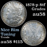 1878-p 8tf Morgan Dollar $1 Grades Choice AU/BU Slider