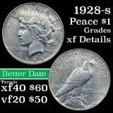 1928-s Peace Dollar $1 Grades xf details