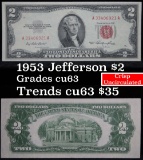 1953 $2 Red Seal Legal Tender Note Grades Select Crisp Uncirculated