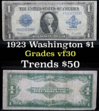 1923 $1 Large Size Silver Certificate Grades vf++