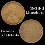 1936-d Lincoln Cent 1c Grades xf details