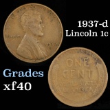 1937-d Lincoln Cent 1c Grades xf