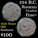 104 B.C. Roman Grades fine +