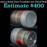 1961-p Proof Franklin Half Dollar Roll 50c (fc)