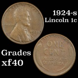 1924-s Lincoln Cent 1c Grades xf