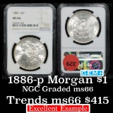 ***Auction Highlight*** NGC 1886-p Morgan Dollar $1 Graded ms66 by ngc (fc)