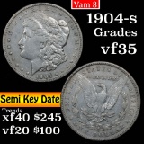 1904-s Vam 8 Morgan Dollar $1 Grades vf++