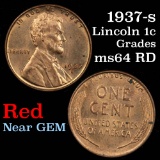 1937-s Lincoln Cent 1c Grades Choice Unc RD