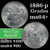 1886-p Morgan Dollar $1 Grades Choice+ Unc