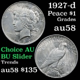 1927-d Peace Dollar $1 Grades Choice AU/BU Slider