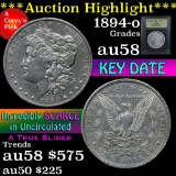 ***Auction Highlight*** 1894-o Morgan Dollar $1 Graded Choice AU/BU Slider by USCG (fc)