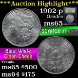 ***Auction Highlight*** 1902-p Morgan Dollar $1 Graded GEM Unc by USCG (fc)