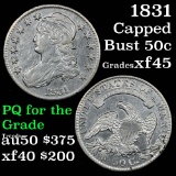 1831 Capped Bust Half Dollar 50c Grades xf+