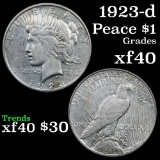 1923-d Peace Dollar $1 Grades xf