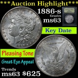 ***Auction Highlight*** 1886-s Morgan Dollar $1 Graded Select Unc by USCG (fc)