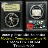 2006-P BEN FRANKLIN SCIENTIST Modern Commem Dollar $1 Graded GEM++ Proof DCAM, perfection by USCG