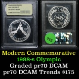 1988-s Olympic Modern Commem Dollar $1 Graded GEM++ Proof Deep Cameo, perfection by USCG