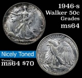 1946-s Walking Liberty Half Dollar 50c Grades Choice Unc