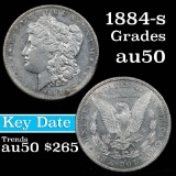 1884-s Morgan Dollar $1 Grades AU, Almost Unc