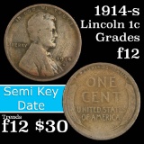 1914-s Lincoln Cent 1c Grades f, fine