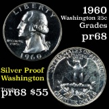 1960 Washington Quarter 25c Grades GEM++ Proof